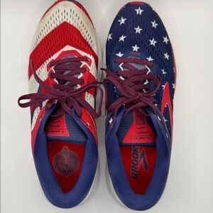 Brooks Patriotic Running Shoes in Navy, Red & White